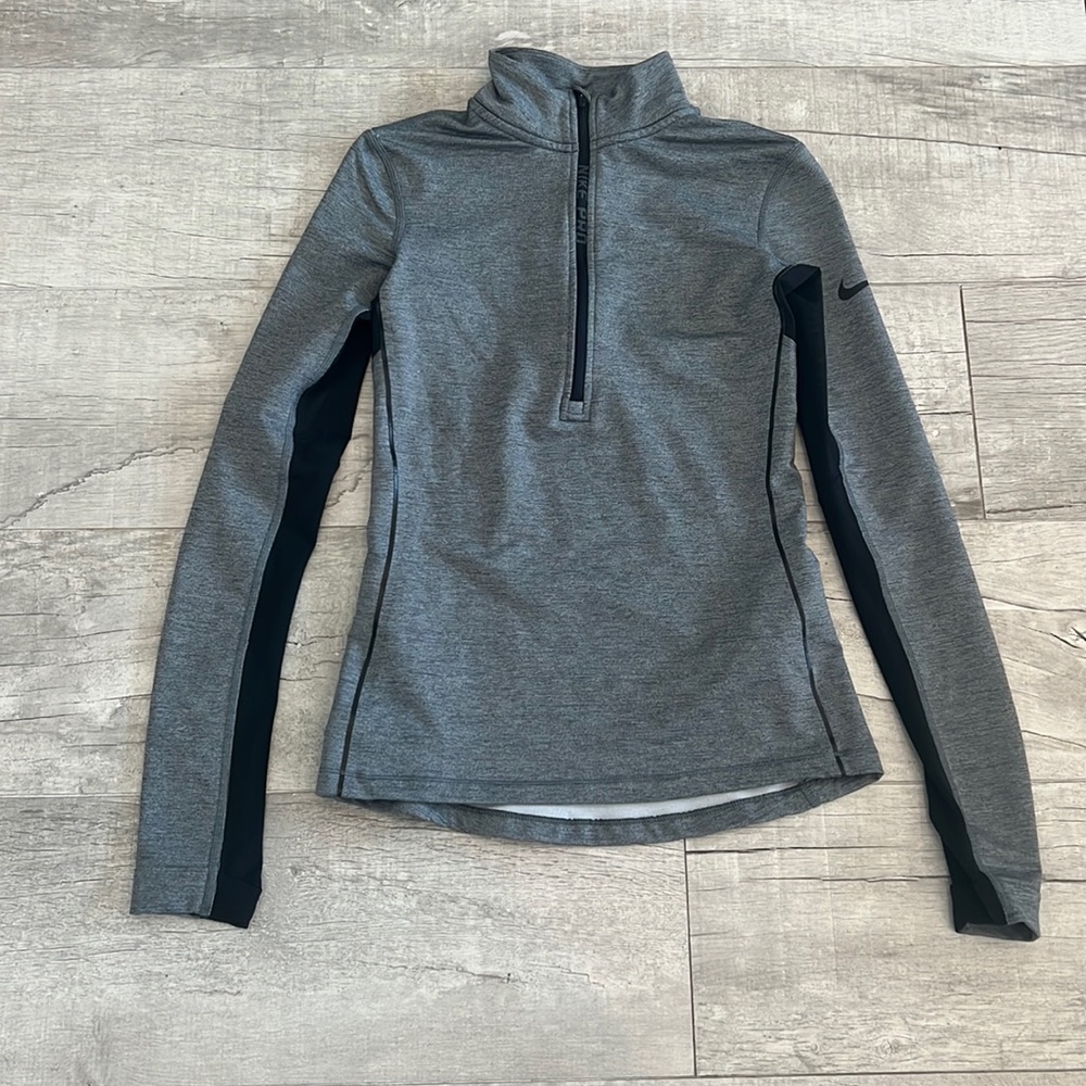 Nike Pro Hyperwarm Quarter Zip Jacket Womens Xs G… - image 3